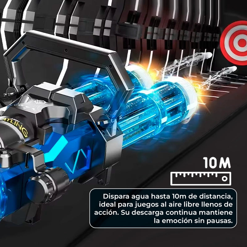 AMETRALLADORA AGUA BUYPAL MOCHILA 2.25L LUCES RGB AZUL